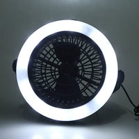 26014 Merge 2 In 1 USB Portable Tent Lamp For Outdoor Camping Rechargable With LED Fan Lantern Outback