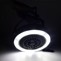 26014 Merge 2 In 1 USB Portable Tent Lamp For Outdoor Camping Rechargable With LED Fan Lantern Outback