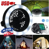 26014 Merge 2 In 1 USB Portable Tent Lamp For Outdoor Camping Rechargable With LED Fan Lantern Outback