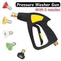 28119 Merge 2300 PSI High Pressure Washer Gun Car Wash Foam Spray Short Wand Lance 5 Nozzle