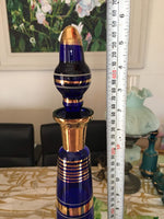 29105 Merge  Vintage Genie Bottle Drink Set Blue With Gold Guild Collectables.