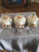 29140 Merge Set Of Three Pumpkin Carriage Teapots Collectables