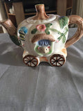29140 Merge Set Of Three Pumpkin Carriage Teapots Collectables