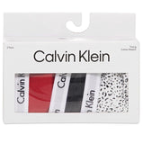 30101 Merge Calvin Klein Womens Carousel Thong/String 3 Pack Red/Charcoal/Cheetah Exciting