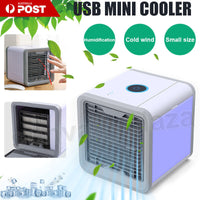 3112 Merge Mini Portable USB Artic Air Conditioner Air Cooler LED Personal Desk Cooling Fan