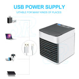 3113 Merge Mini Portable USB Artic Air Conditioner Air Cooler LED Personal Desk Cooling Fan