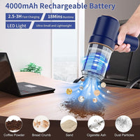 3214 Merge Handheld Cordless Vacuum Cleaner Home & Car Dust Blower Mini Air Duster Cleaner