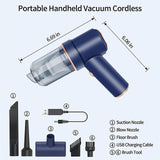 3214 Merge Handheld Cordless Vacuum Cleaner Home & Car Dust Blower Mini Air Duster Cleaner