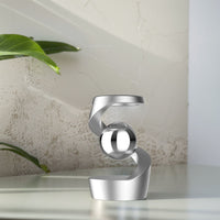 3223 Merge Silver Gravity Defying Kinetic Desk Top Floating Gyroscope Decor Ornament