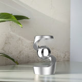 3223 Merge Silver Gravity Defying Kinetic Desk Top Floating Gyroscope Decor Ornament