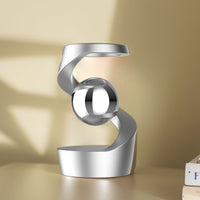 3223 Merge Silver Gravity Defying Kinetic Desk Top Floating Gyroscope Decor Ornament