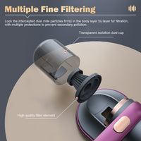 3309 Merge Purple Handheld wireless UV Dust Mite Remover Vacuum Cleaner For Bedding Sofa Mattress