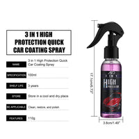 3500 Merge 3 Pack 3 In 1 High Protection Quick coating Spray, Car Wax Polish Cleaning Spray.