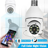 4130 Merge HD 1080P Wifi IP Camera Wireless E27 Fitting Light Bulb Home Security Baby Monitor Cam.