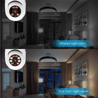 4130 Merge HD 1080P Wifi IP Camera Wireless E27 Fitting Light Bulb Home Security Baby Monitor Cam.