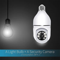 4130 Merge HD 1080P Wifi IP Camera Wireless E27 Fitting Light Bulb Home Security Baby Monitor Cam.