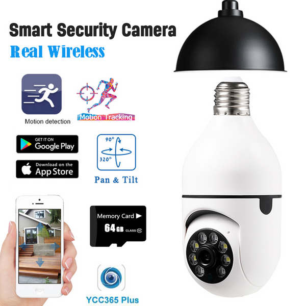 4130 Merge HD 1080P Wifi IP Camera Wireless E27 Fitting Light Bulb Home Security Baby Monitor Cam Awesome.