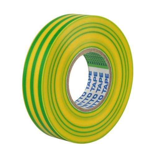 5108 Merge 10 Rolls 18mm x 20m Green/Yellow Nitto PVC Electrical Insulation Tape No 203E