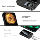 5200 Merge Wireless Power Bank, Pdkual Magnetic Wireless Portable Charger, 1000Mah Power