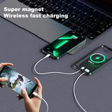 5200 Merge Wireless Power Bank, Pdkual Magnetic Wireless Portable Charger, 1000Mah Power