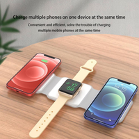 5203 Merge 3 In 1 White Wireless Charger Foldable Magnetic wireless charging Pad Foldable