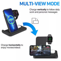 6205 Merge 3 In 1 Fast Wireless Charger Station Dock For Apple Watch iPhone 15 PRO 14 13 XS