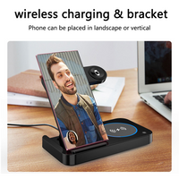 6205 Merge 3 In 1 Fast Wireless Charger Station Dock For Apple Watch iPhone 15 PRO 14 13 XS