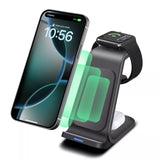 6207 Merge 15W 3In1 Wireless Fast Charger Station Dock For Apple iWatch iPhone 16,15,14