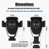 6029 Merge New Wireless Car Charger Dock air Vent Mount Gravity Holder For Mobile Phone