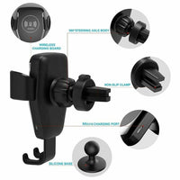 6029 Merge New Wireless Car Charger Dock air Vent Mount Gravity Holder For Mobile Phone