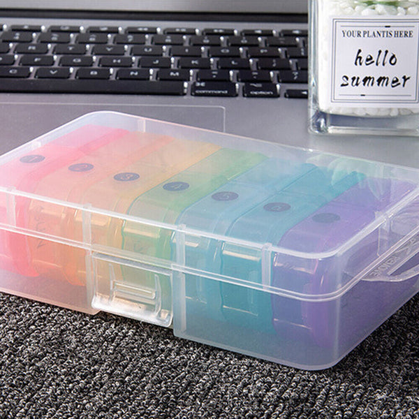 6303 Merge Medicine Case 7Day Week Dispenser Storage Organizer Container Tablet Pill Box