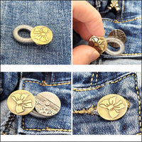 6312 Merge 6 Waist Buttons Picked Random Extender Jeans Pants Stretch Button Instant Metal Elastic Expander