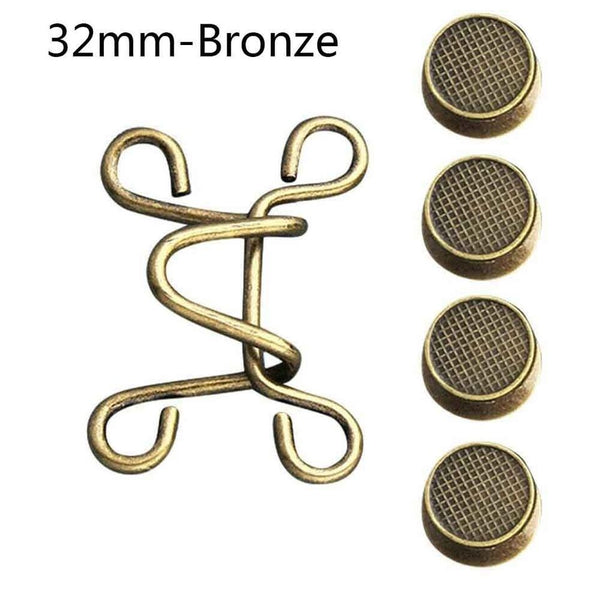 6318 Merge 32mm Bronze Waist Buckle Waist Closing Adjustable Snap Button Waist Buckle Extender.