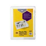 6340 Merge Marbig Plastic Clear Case A4 With Handle X104