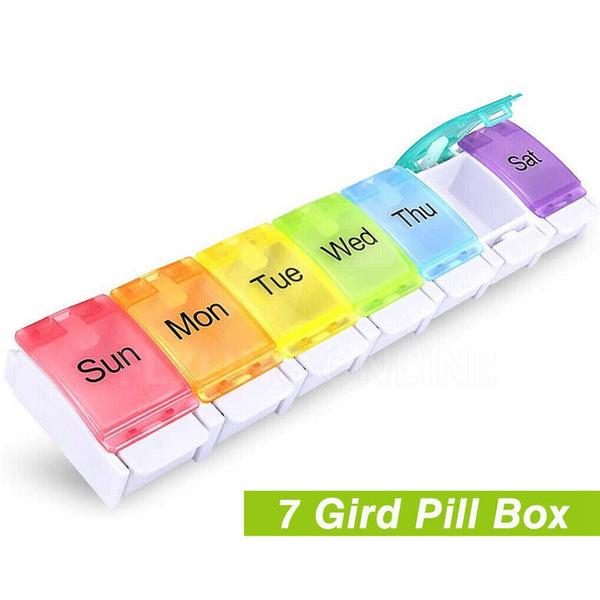 6301 Merge 7 Day weekly Pill Box Medicine Table Organizer Dispenser Container Large Case.