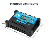 7114 Merge 20A Solar charge Controller 12V 24V Lithium Battery Panel Regulator 2 USB LCD.