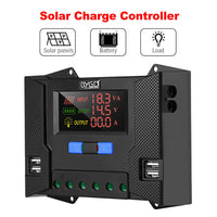 7115 Merge LCD Solar Panel Charge Controller Regulator DC 12V/24V Auto USB 30A Battery PWM