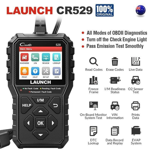 8100 Merge Launch CR529 Car OBD2 EOBD Scanner Auto Code Reader Engine Diagnostic Scan Tool