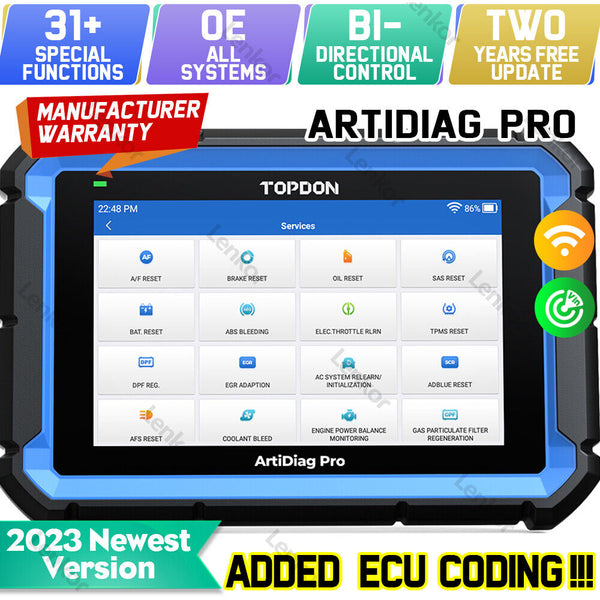 8101 Merge Topdon Artidiag Pro Car Diagnostic Scanner Tool Engine OBD Reader Active Test