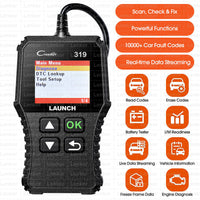 8110 Merge Launch Diagnostic Engine Code Reader Fault OBD2 OBDII Scan Tool Car Scanner