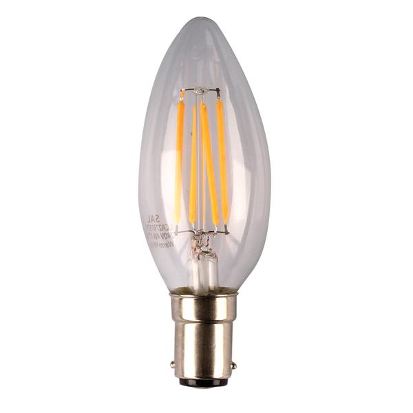 04127 Gunn Sal 4W 27K 240V AC LCA27B15DC Replacement Candle Bulb Style.