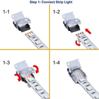 05101 Merge 4x10mm Snap Connectors 2 Pin Wire Waterproof Led Strip Light Solderless 5050 5630 Priced To Suite Out Back Sale