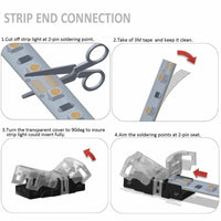 05101 Merge 4x10mm Snap Connectors 2 Pin Wire Waterproof Led Strip Light Solderless 5050 5630 Priced To Suite Out Back Sale