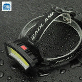 06109 Merge 100000LM Cob+Led Head lamp Head light Torch USB Recherbeable Flashlight Super Style Items.