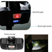 06109 Merge 100000LM Cob+Led Head lamp Head light Torch USB Recherbeable Flashlight Super Style Items.