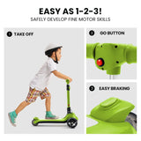 4107 Merge Rovo Kids 3-Wheel Electric Scooter, Ages 3-8 Adjustable Height Green Folding Lithium Battery.