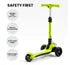 4107 Merge Rovo Kids 3-Wheel Electric Scooter, Ages 3-8 Adjustable Height Green Folding Lithium Battery.