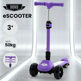 4109 Merge Rovo Kids 3-Wheel Electric Scooter, Ages 3-8 Adjustable Height, Purple Lithium Battery.