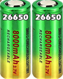 14115 Merge 26650 3.7V 8000mAh Flat Top Rechargeable Lithium li-ion touch High Drain Battery Outback Items