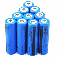14111 Merge 4 Pieces 18650 5000mAh 3.7V Ultra Fire Rechargeable Battery Lithium Li-ion Blue Outback Glowing Diamonds Items.